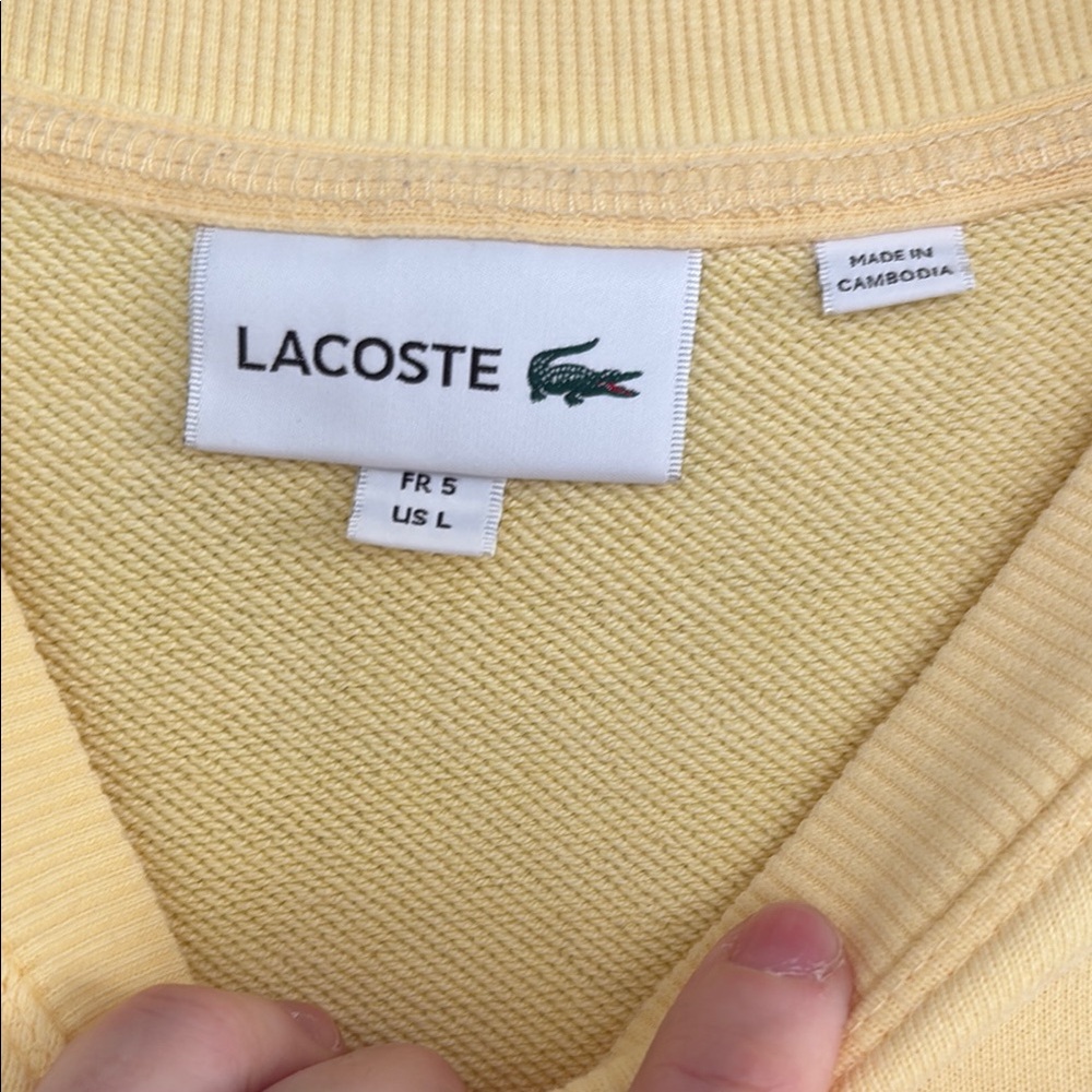 Lacoste Men's Yellow Sweater - Picture 4 of 8